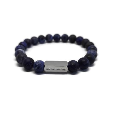 Armband Heren - Natuursteen - Blue Quero - Medium 17cm