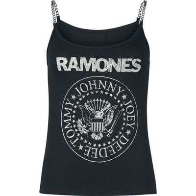 Ramones Top - Crest - S tot XXL - voor Vrouwen - zwart