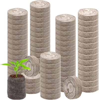 Potgrond voor planten - Organische turfgrond - Wortelontwikkeling stimuleren - Voedingsrijke plantenmix - 100 stuks 3 cm