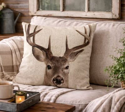 Canvas Wildlife Portraits Collection Kussenhoes - Hert - 45x45 cm
