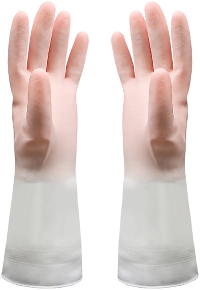 TuseRxln Dishwashing Gloves - Keukenhandschoenen - Herbruikbaar Met Niet-glijvend Oppervlak - 1 - Geschikt Voor Huishouden + Nordic Pink