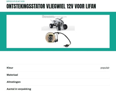 Dailygoods- Ontstekingsstator Geschikt voor Lifan 50-125cc - 12V Verlichtingsspoel - Reparatie - Pit Dirt Bike - Motor - Eenvoudige installatie - Motorstator