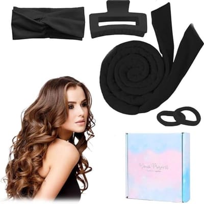 Dailygoods - Krulspelden, krullen zonder hitte, doe-het-zelf hitteloze haarkrulset, handleiding (mogelijk niet beschikbaar in het Nederlands), hoofdband, krulspelden, haarband golvende vormers 's nachts