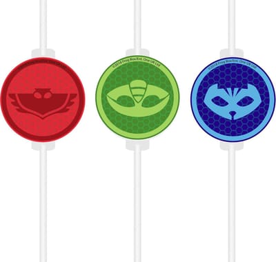 Pj Masks Papieren Rietjes 4st