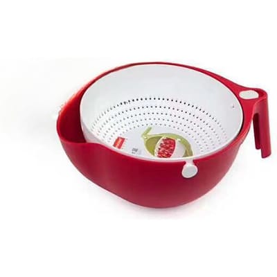 Creatieve Dubbellaagse Wasvergiet Manden Keukengereedschap Afdruipmand Kom Wassen Groenten Fruit Zeef Bak Mand