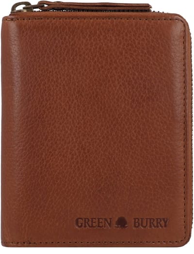 GREENBURRY Leren portemonnee Colombiana RV-Wallet RFID Nougat bruine
