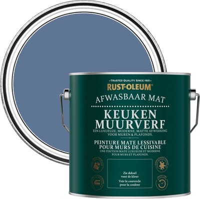 Rust-Oleum Blauw Keuken muurverf - Blauwe Rivier 2,5L