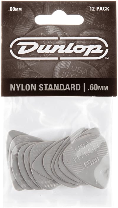 Dunlop Nylon Standard .60 Plectrum 12-Pack - Plectra