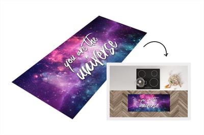 Keukenloper - Loper keuken - Quotes - 'You are the universe' - Spreuken - 120x50 cm - Keukenloper vinyl