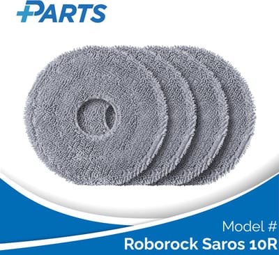 Roborock Saros 10R Dweilpads (4 Stuks, Plus.Parts® alternatief voor 8.02.0453)