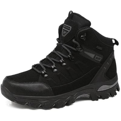 Heren Wandelschoenen Waterdichte Leren Schoenen Klim- & Visschoenen Nieuwe Buitensport Trainers Hoge Top Winter Trekking Sneakers 45 zwart