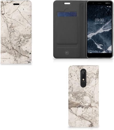 Nokia 5.1 (2018) Standcase Marmer Beige
