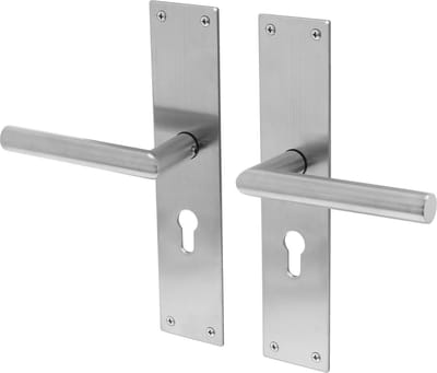 Lavuzo deurkruk Nuoro RVS | Deurklink op schild PC55 | Per set | Deurkruk