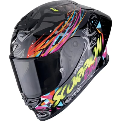 Scorpion Exo-R1 Evo II Air Savage Zwart Blauw Pink