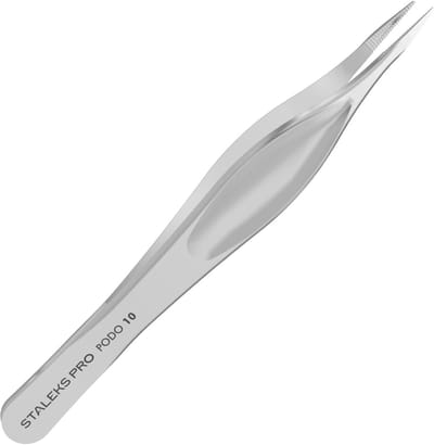 Pedicure Pincet - Splitter Pincet - Nauwkeurig Werken - Ergonomisch Ontwerp - 21 cm - Zilver