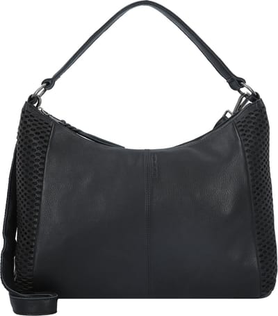 FREDsBRUDER Leren Schoudertas MY Hobo Bag Black Zwart