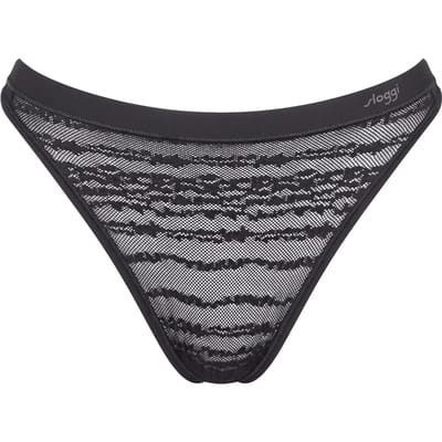 Sloggi FREE Evolve String Lace Dames Onderbroek - ZWART