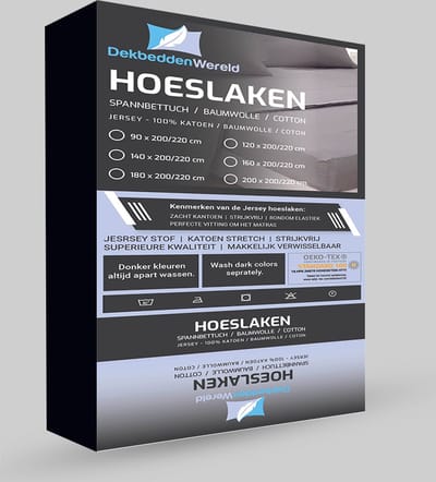Dekbeddenwereld Jersey Stretch Hoeslaken - Extra Stretch Jersey Hoeslaken voor Matrassen – Premium Zacht, Ademend en Duurzaam met Elastiek Rondom voor een Veilige, Kreukvrije Pasvorm en Dagelijks Slaapcomfort - zwart - 180 cm x 200 cm