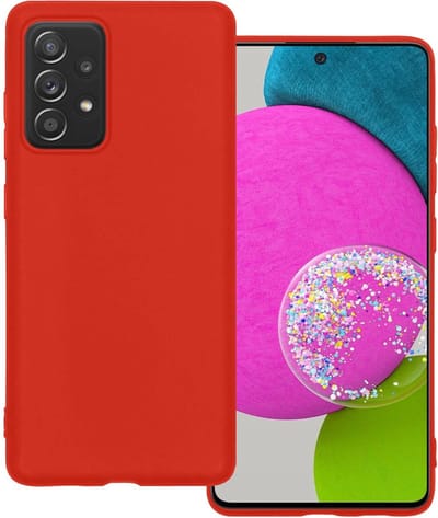 Hoesje Geschikt voor Samsung Galaxy A52s 5G - Sterk & Shockproof - Hoes Cover - Siliconen Case - Rood
