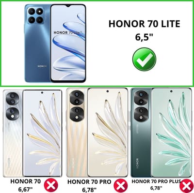 Hoesje voor Honor 70 LITE backcover Shockproof siliconen Transparant