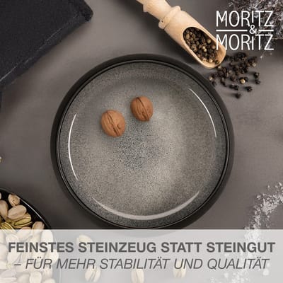 Moritz & Moritz SOLID Serveerschaal - grote Saladschaal Steengoed - Grijs