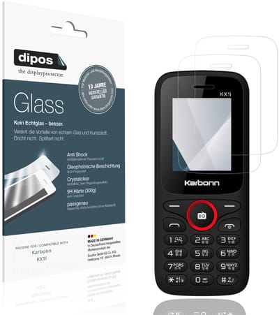 dipos – 2x Pantserfolie geschikt voor Karbonn KX1i | 9H Screenprotector