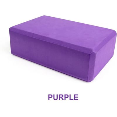 Blocs de yoga EVA Pilates Cubes Briques Traversin Coussin Sport Yoga Fournitures Entraînement Exercice à domicile Équipement de musculation violet