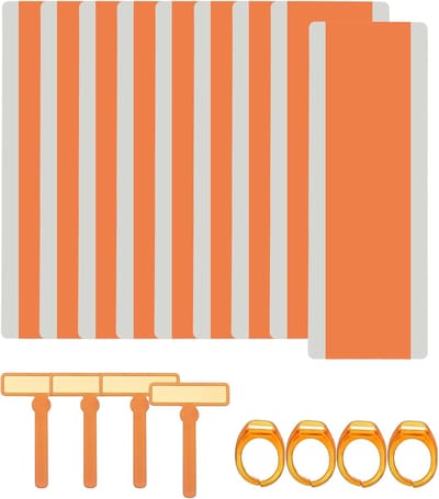 Leeshulpen Set - Geleide Leesstrips - Dyslexie Ondersteuning - Flexibel Duurzaam Materiaal - 19x7cm Strips - Oranje