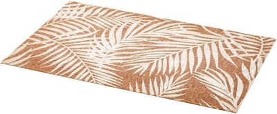 Secret de Gourmet tafel placemats Palm Tree - wit/bruin - linnen mix - 45 x 30 cm - Onderleggers