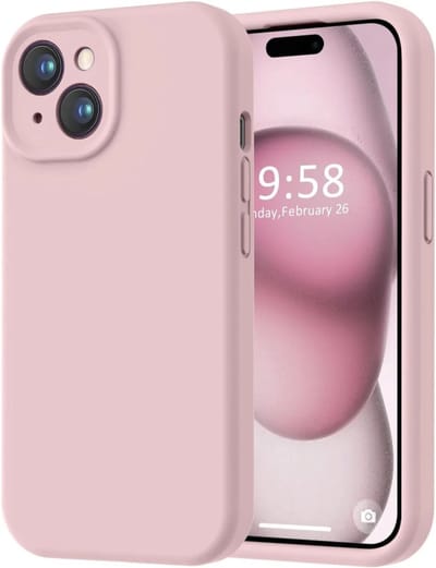 Hoesje met Camera Bescherming Geschikt voor Apple iPhone 15 | Back Cover | Dun | Flexibel Zacht Siliconen | Lila