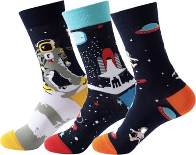 Ruimte Sokken set | Astronaut, alien, raket, heelal, ruimtevaart, ufo | 3 Paar maat 38-43
