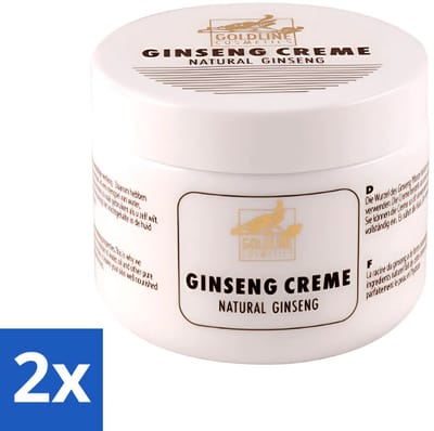 2 x Goldline - Bodycrème - Natural Ginseng - Verzorgend & Versterkend - 250 ml - Ginseng Bodycrème - Huidverzorging - Natuurlijke Huidcrème - Huidversterking - Hydratatie