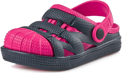 Ladeheid Clogs Kinderen - Tuinschoenen - Lichte - Kinderschoenen - Meisjes - Jongens – Donkerblauw roze – 24 - LA-KL-056