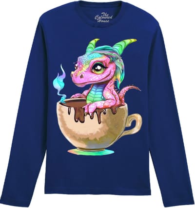 Draak Cappuccino Dragon The Coloured House Longsleeve T-shirt M