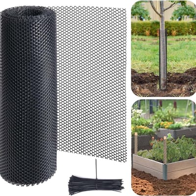 KZQ Veiligheidsnet voor op balkons en in dierenverblijven, 40 cm x 3 meter, verstelbare, roestvrije veiligheidsbarrière voor dierenbalkons, geschikt voor hoge balkons en patio's, eenvoudig zelf te installeren (zwart).