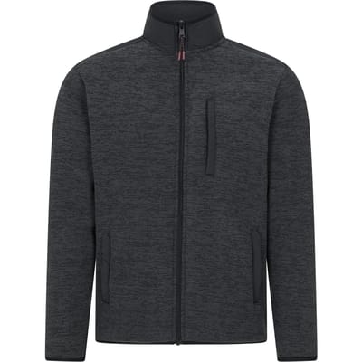 Mountain Warehouse Heren Hayfield Fleece Top met Volledige Rits en Nepbontvoering (Kolen)