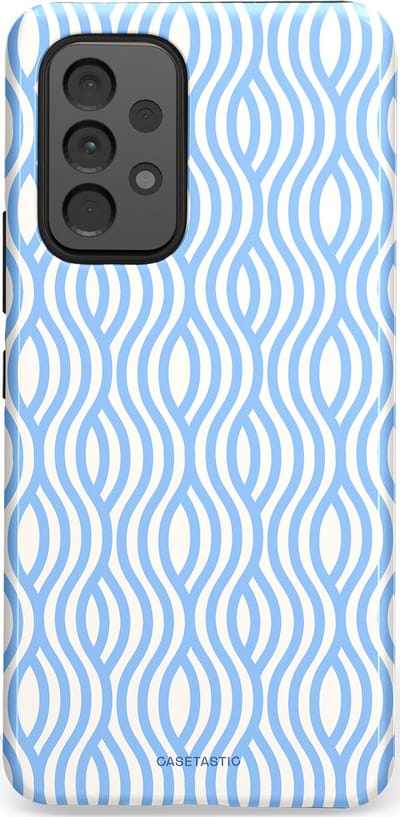Casetastic Hoesje Geschikt voor Samsung A53 - Stijlvolle Beschermende Duo-layer Case - Zeegolf Patroon