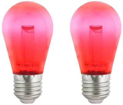 VITO LED Lamp G45 E27 - 2.5W (vervangt 18W) - 150lm - Rood Licht - 180-240V - Flikkervrij - Energiezuinig - 2 stuks