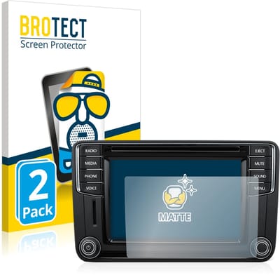 BROTECT - Screenprotector voor Volkswagen T6 2015 Discover Media Plus 6.33" - Folie Beschermfolie matte 2 Stuks