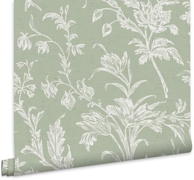 Laura Ashley - Vliesbehang - Lloyd Saliegroen