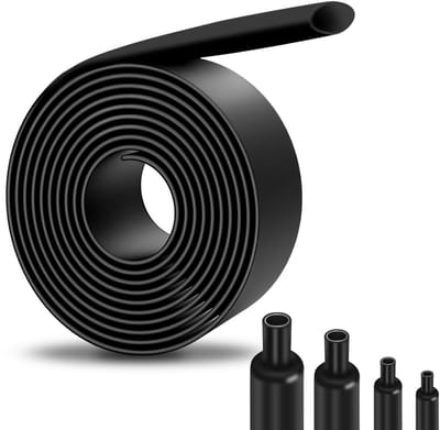 Dailygoody - Krimpkous - Waterdichte kabelisolatie - Ø12,7 mm - 1,5 m lang - Voor laadkabels - Geschikt voor diverse kabels - Handig en duurzaam