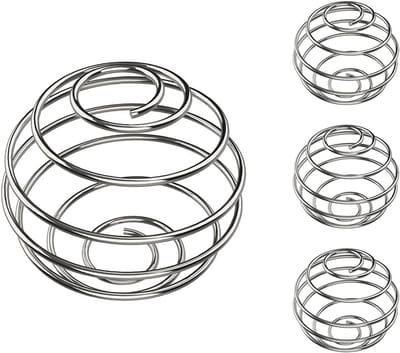 Set van 4 roestvrijstalen mengballen Ø 3 cm - Voor eiwitshakebekers - Voedselveilige mengballen van 304 staal - Compacte mengset voor eiwitpoeder
