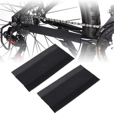 Bicycle Frame Bescherming, Zelfklevende Beschermhoes voor Fietsframe, Ketting en Onderdeel Bescherming, Zwart, 22 x 12 x 0,3 cm