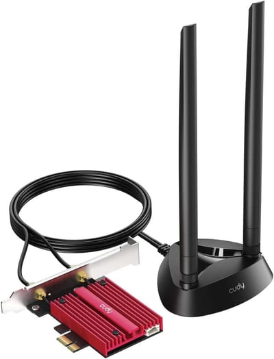 Wifi 6 PCIe Kaart - Netwerkadapter Bluetooth - Snelle Internetverbinding - AX200 Module Ingebouwd - 2402 + 574 Mbps
