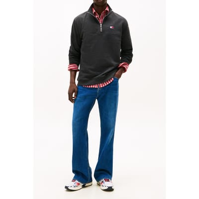 Tommy Hilfiger Regular Badge Quarter-zip Jumper Black Maat: S | Sweaters Outlet | Heren | Zwart