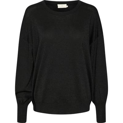 Kaffe T-shirt Karegina O Neck Knit 10507977 100121 Black Deep Dames Maat - M