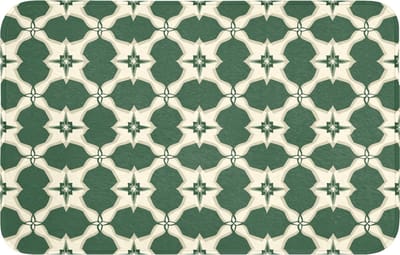 Badmat 80x50 cm - Antislip - Tegel - Klassiek - Groen - Badmatten voor badkamer - Badkamermat - Douchemat - Badkamer mat