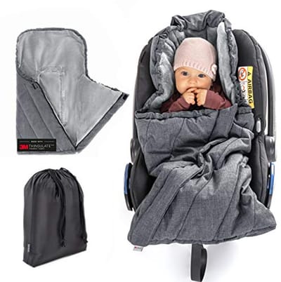 Universele Winter Voetenzak voor Autostoel | Waterafstotend en Ademend | Comfortabele Thermo Fleece Geïsoleerd met Capuchon