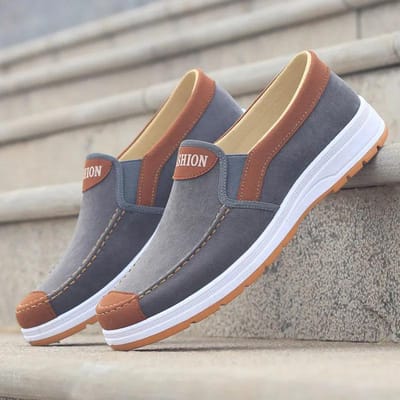 Chaussures antidérapantes de Protection contre le froid d'hiver, chaussures en coton pour garder au chaud, chaussures décontractées d'extérieur pour hommes 39 gris