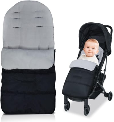 Dailygoods- Wintervoetenzak Waterdicht - Voetenzak Kinderwagen - Buggy Voetenzak - Universele Babyvoetenzak - Ritssluiting - 88 x 40 cm - Babyslaapzak